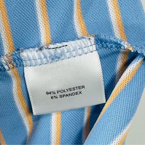 Peter Millar Crown Blue Striped Summer Comfort Polo M - Picture 4 of 6